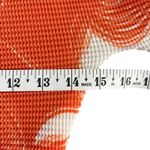 Watercolor Pleated Skirt and Textured Shirt Set Sz Small Orange White Photo 6