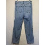 Good American Good Classic Jeans Womens 15 Light Wash Blue Straight Raw Hem Photo 1