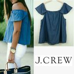 J.Crew ✨  Chambray Off Shoulder Top ✨ Photo 3