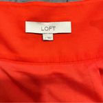Loft Ann Taylor  Orange Color Pop Pleated Fluid Skirt Size 2 Photo 4