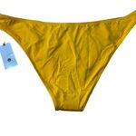 Shade & Shore  Women's Yellow High Leg Cheeky Bikini Bottom - Size XL - NWT Photo 2