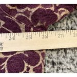 Denim & Co Size 2X Jean Jacket Purple Floral Tapestry 4 Pocket Cottagecore‎ Boho Tan Photo 2