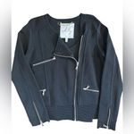 Milly  Black Zippered Blazer Photo 0