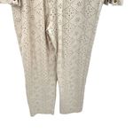 Free People Set The Tone Jumpsuit Eyelet Coveralls Ivory Cream Size US 12 Photo 11