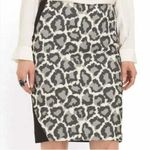 Diane Von Furstenberg  Emma Pencil Skirt Leopard Black Ivory 10 NWT Photo 0