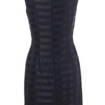 Carmen Marc Valvo  black satin stripe sheath size 8 Photo 1