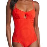 HAH Under the Wire Bodysuit Blood Orange Women’s XS Cutout Design Photo 0
