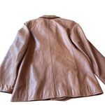 Skin Gear Vintage Buttery Soft Brown Leather Belted Moto Jacket Women’s M in EUC Tan Size M Photo 3