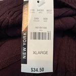 New York Style & Company Brown Cable Knit Turtleneck Sweater Size XL Photo 2