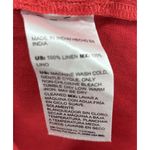 Chico's Midi Dress Size XS/Small Watermelon Punch Red 100% Linen Oversized Photo 6