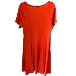 Torrid  Women's size1 Orange Mini Slub Rib Fluted Dress‎ Short Sleeve Photo 2