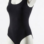 PINK - Victoria's Secret Victorias Secret PINK Black Scoop Neck Bodysuit | Size S Photo 0