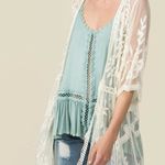 ✨ SHEER LACE VELVET KIMONO ✨ Size L Photo 2