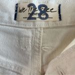 We The Free Shorts Bright White Distressed High Rise Waist Denim Jean Sz 28 EUC Photo 5