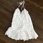 AQUA Bloomingdale's  White Eyelet ruffle sundress Photo 4