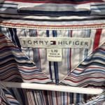 Tommy Hilfiger Striped Button Down Shirt Blue, Red, White Women's Large Photo 1