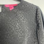 Lilly Pulitzer Christie Top Small Onyx Black Leopard Jacquard Ruffle Blouse Photo 3