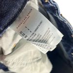 American Eagle Curvy Hi-Rise Shortie Denim Shorts Dark Wash Distressed Rips Sz 4 Photo 7