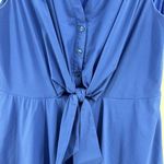 Daniel Cremieux  Blue Sheath tie front Dress Crew Neck Sleeveless 12 knee length Photo 5