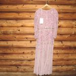 Mac Duggal 5497 Womens Embellished V Neck 3/4 Sleeve A Line Gown Dress Photo 11