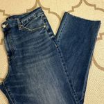 EXPRESS 90’s slim high rise FlexX stretch raw hem jeans, large short: 12/14/16 Photo 1