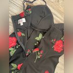 Honey and Rosie  SMALL Sleeveless Embroidery Red Rose Black Maxi Dress #254 Photo 10