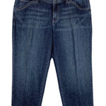 Eddie Bauer Women's Curvy Med Wash Mid Rise Crop Capri Denim Jeans Sz10P New # Photo 0