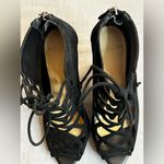 Alexandre Birman Black Suede Caged Sandals Photo 4
