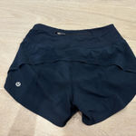 Lululemon Navy Mid-Rise  Speed Up Shorts 4" Photo 1