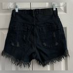 One Teaspoon  Women's Fox Black High Waist Bonita Distressed Shorts size 26 Photo 1