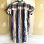 Madewell  Central Shirt Dress Flagstaff Stripe Button Down Mini Linen XXS NWT Photo 6