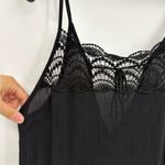 Free People Intimately cotton Gauze Slip Dress Crochet Midi boho Black Size xs Photo 9