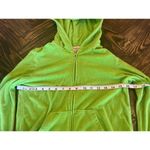 Juicy Couture Terry Cloth Tracksuit Jacket Women M Top Green Y2K Grunge Hooded Photo 4