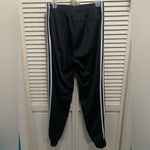 Adidas  Women's Size M Black/White 3‎ Stripe Jogger Pants Drawstring Pockets Logo Photo 2