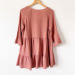 Seafolly Cotton Gauzy V-Neck Mini Dress in Rose Pink Photo 7