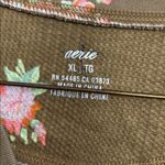 Aerie  Green Floral Thermal Knit Top Photo 1