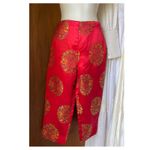 Y2K Chinese medallion Capri pants Red Size XS Photo 1