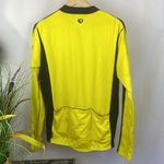 Pearl Izumi  Yellow & Black Long Sleeve Zip Up Sport Athletic Cycle Jersey Top L Photo 2