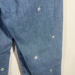 PacSun Jean Women 24 Blue Daisy Embroidery All Over Mom Jean 100% Cotton Cottage Photo 5