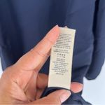 Free People Navy Blue Floral Beaded Embroidered Chiffon Dolman Sleeve Dress M Photo 7