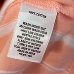 Wonderly Peach & White Striped Cotton Button Down, Medium Photo 4