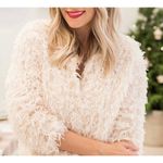LC Lauren Conrad pink fluffy textured cardigan jacket large Photo 0