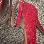 Jessica Simpson Ormandy Elegant Red Glitter Gabor Heels Photo 4