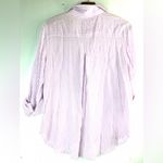 Velvet Heart  L Purple Striped Button Down Pocketed Shirt Photo 5