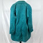 appleseed's teal green faux suede trench coat jacket size large Photo 4