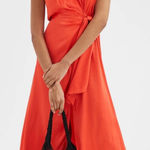 Anthropologie Vibrant Orange Midi Dress Photo 0