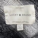 Lucky Brand Plaid Shirt Jacket Cotton Button Front Shacket Black White Large Photo 2