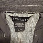 Athleta  Echo Wide Leg Crop Pant Gray Microstripe Size 12 Tall Photo 3