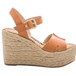 Sam Edelman Maura Espadrille Tan Leather Wedge Sandals Size 10 NEW Photo 0