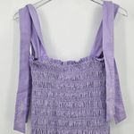 Especia‎ Maternity Lavender Celeste Dress Size M Smocked Flounce Hem Boho Purple Photo 7